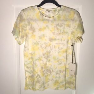 Yellow/White/Green Organic Cotton Tye Dye T Shirt